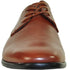 Bravo Mens Pointed Plain Toe Oxford Dress Shoe in Brown