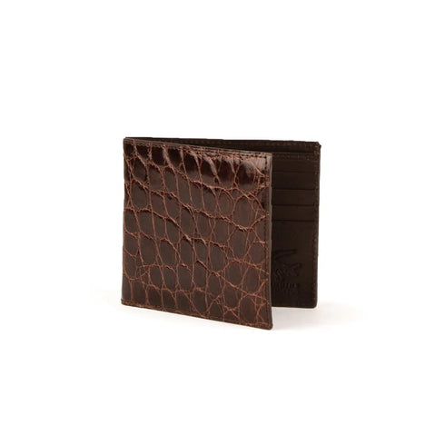 Ferrini Alligator Billfold Wallet Nicotine