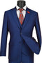 Mens Ultra Slim Fit Vested Textured Suit in Blue