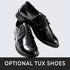 Bootcut wedding suit Black Shawl Lapel Bootcut Tuxedo with Stone Trim – Prom and Wedding