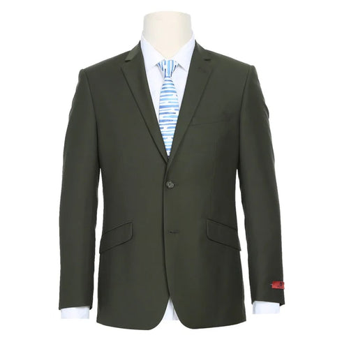 Mens Basic Two Button Slim Fit Suit With Optional Vest