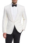 Alberto Nardoni Snow White Pure Dinner Shawl Collar Jacket Blazer & Sport Coat Work Jackets