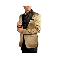 One Button Alberto Nardoni Notch Lapel Slim Fit Suit Gold