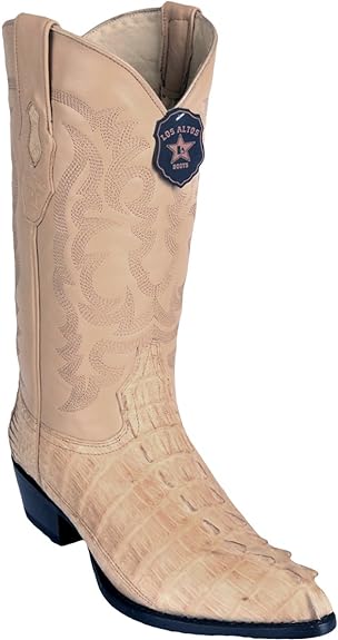 J Toe Cowboy Boots - J Toe Western Boots - Original Brown Caiman (Gator) Tail LeatherJ-Toe Boot