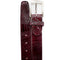 Men's Belvedere Genuine Ostrich Leg Dress Belt in Burgundy