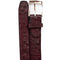 Men's Belvedere Genuine Ostrich Quill Dress Belt in Burugndy