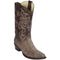 Los Altos Boots - Mens Dress Cowboy Boot - Low Priced Ostrich Leg Boots- in Brown