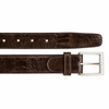 Belvedere Ostrich Leg Belt - Chocolate Brown Luxury Shoe