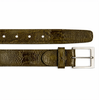 Belvedere Ostrich Leg Belt - Olive Luxury Shoe
