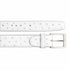 Belvedere Ostrich Quill Belt - White Leather