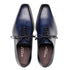 Cupula Patina Oxford Blue Leather Whole-Cut Shoes By Mezlan Made In Spain Brand