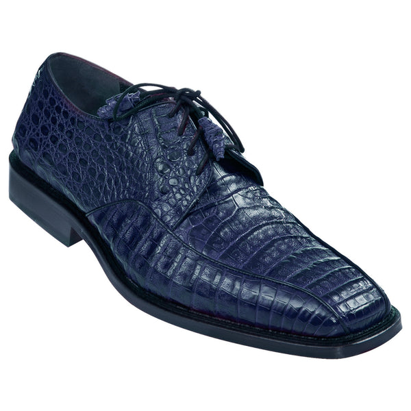 Los Altos Oxford Blue Caiman & Belly Crocodile Shoes