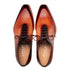 Dietro Oxford New Tan Whole Cut Angular Patina Finish Calfskin Shoes By Mezlan Made In Spain Brand