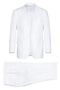 White Wedding Suit For Men - Perfect For Groom - Mens Basic Two Button Classic Fit Linen Summer Suit In White