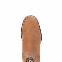 Papaya Suede Charro Square Toe Boots