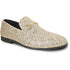 Bravo Mens Modern Glitter Sequin Prom Tuxedo Buckle Loafer in Gold - Men's Dress Shoes