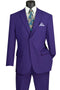 Mens 2 Button Classic Poplin  Purple Suit