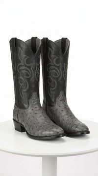 Botas de Avestruz Original Punta Redonda LAB-650309