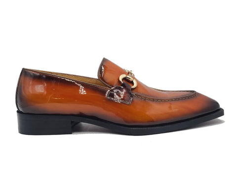 Patent Leather Buckle Loafer Carrucci