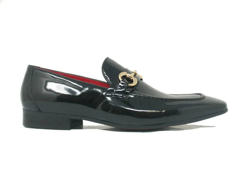 Patent Leather Horse Bit Loafer Carrucci