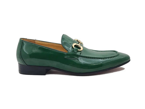 Patent Leather Horse Bit Loafer Carrucci