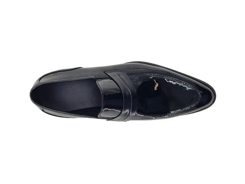 Patent Leather Tuxedo Penny Loafer