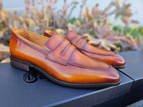 Patina Finished Penny Loafer