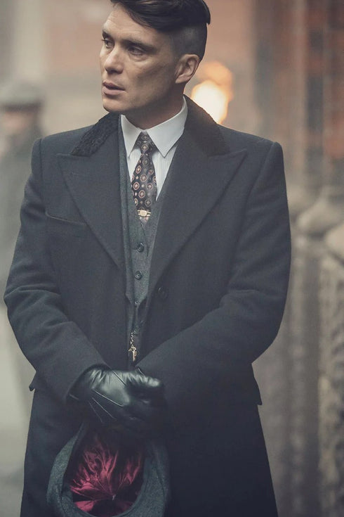 Mens Peaky Blinders Costume peaky blinder outfit Include peaky blinder actor cap Thomas Shelby Vested Suit Black Overcoat