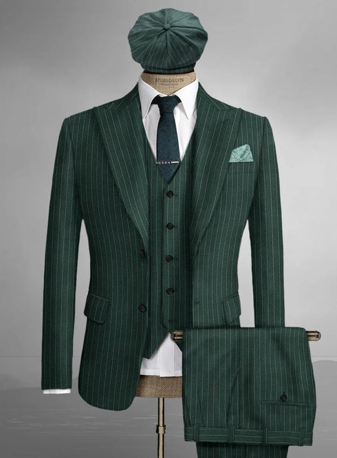 Thomas Shelby Peaky Blinders Green Wool Suit