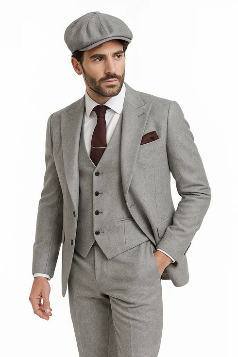 Peaky Blinders Suit - Vintage Gray Tweed