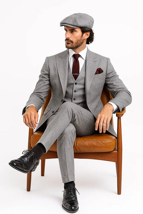 Peaky Blinders Suit - Vintage Gray Tweed