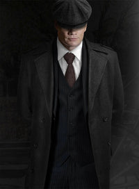 Thomas Shelby Peaky Blinders Stripe Blue Wool Suit