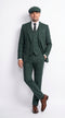 Thomas Shelby Peaky Blinders Green Pinstripe 3-Piece Wool Suit – Vintage 1920s Gangster Wedding Suit for Men