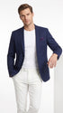 Men’s Navy Wool Sport Coat Blazer, Basic Two Button Classic Fit Formal Dress Jacket