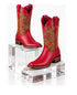 Los Altos Red Teju Lizard Square Toe Women's Western Boot