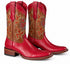 Los Altos Red Teju Lizard Square Toe Women's Western Boot