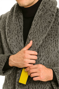 Pimp Coat - Gangster 1920s Look - Leopard Faux Fur Coat With Full Length - Vintage Coat