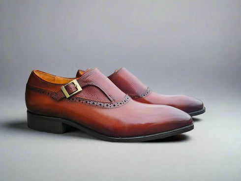 Plain Toe Single Monk Loafer