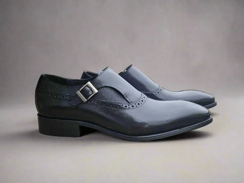 Plain Toe Single Monk Loafer