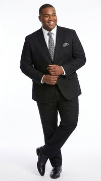 Men’s Black 100% Linen Suit, Two Button Formal Wedding Business Dress Suit