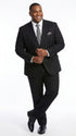 Men’s Black 100% Linen Suit, Two Button Formal Wedding Business Dress Suit