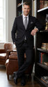 Men’s Black 100% Linen Suit, Two Button Formal Wedding Business Dress Suit
