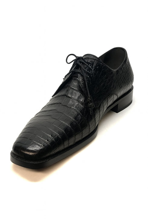 Los Altos All-Over Crocodile Lace Up Dress Shoes