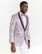 Mens Ivory and Light Purple Lavender Floral Paisley Prom and Wedding Tuxedo Blazer Lavender Prom Tuxedos