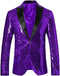 Glitter Tuxedo Dinner Jacket - Sequin Blazer - Purple Flashy Stage Sport Coat By Alberto Nardoni