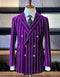 Mens Six Button Suit - Gangster Suit - 1920's Suit - Double Breasted Suit