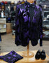 Mardi Gras Suit - Purple and Black Paisley Tuxedo Dinner Jacket + Matching Pants - Slim Fitted