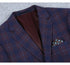 Mens Slim Fit Two Button Sport Coat Purple and Blue Blazer