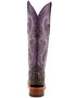 Ferrini Women's Rancher Square Toe Boots Crocodile Print - Black/Purple