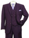 Mens Two Button Fashion Double Breasted Purple Suit